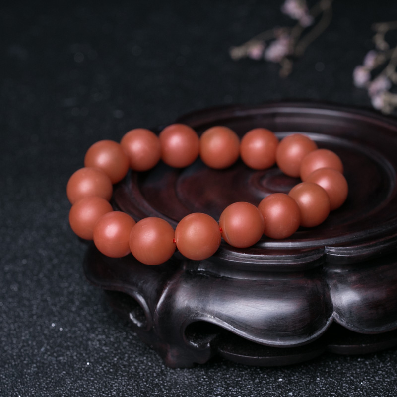 柿子红南红手串-红掌柜