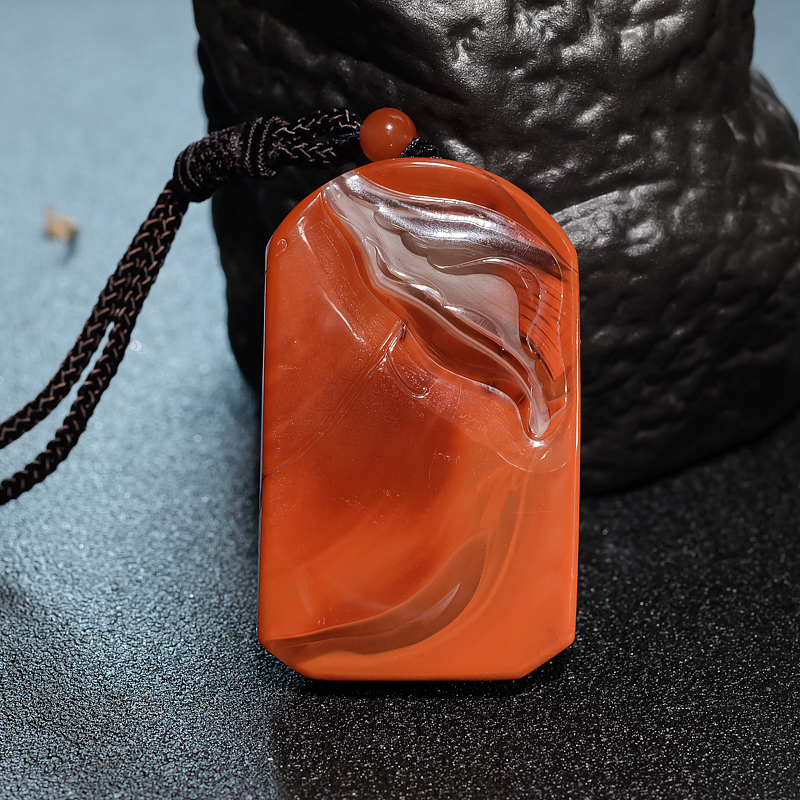 柿子红南红童子佛-红掌柜