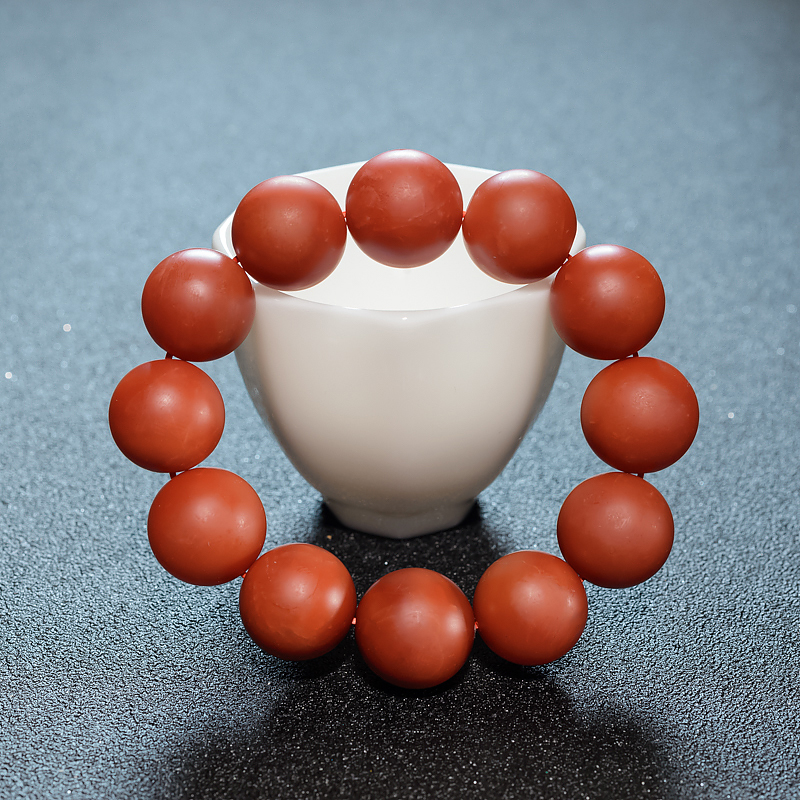 18mm柿子红南红手串-红掌柜