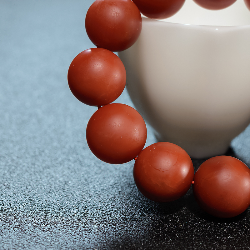 柿子红南红手串-红掌柜