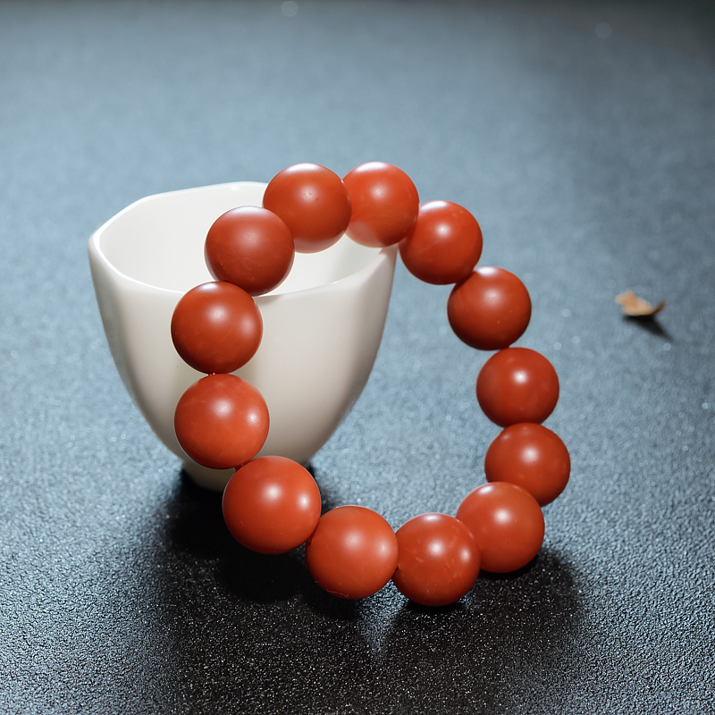 17mm南红单圈手串-红掌柜