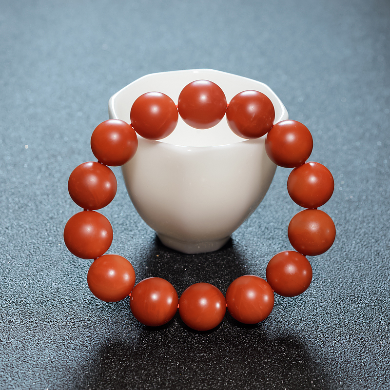 15.5mm南红手串-红掌柜