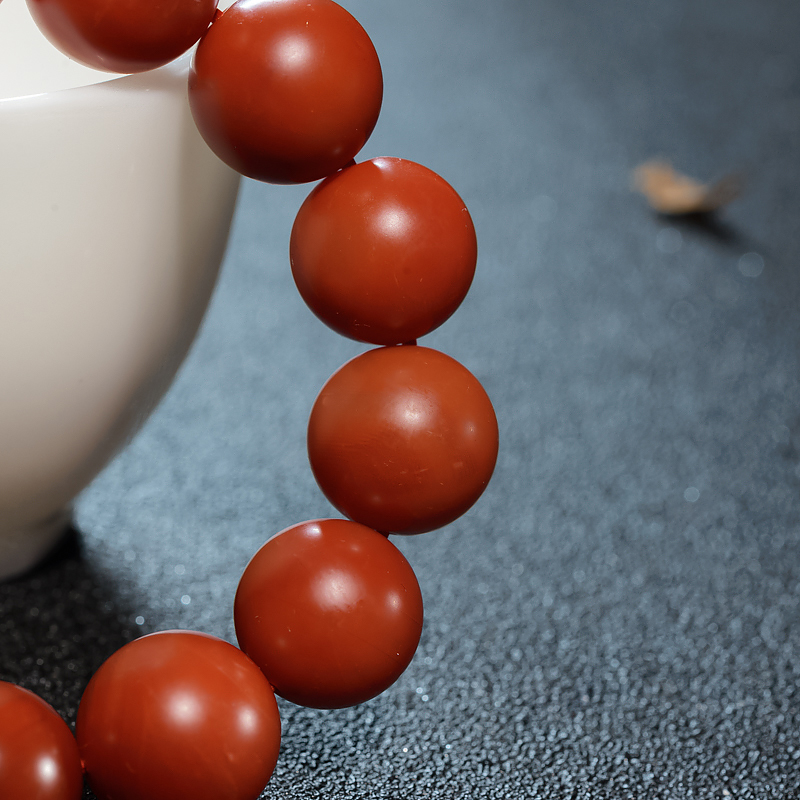 南红单圈手串-红掌柜