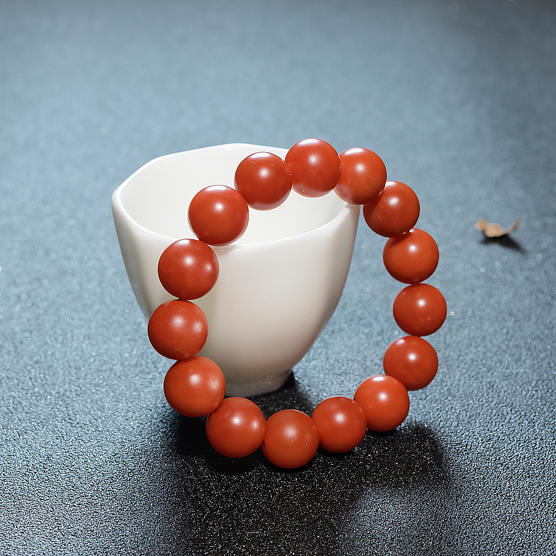 南红单圈手串-红掌柜