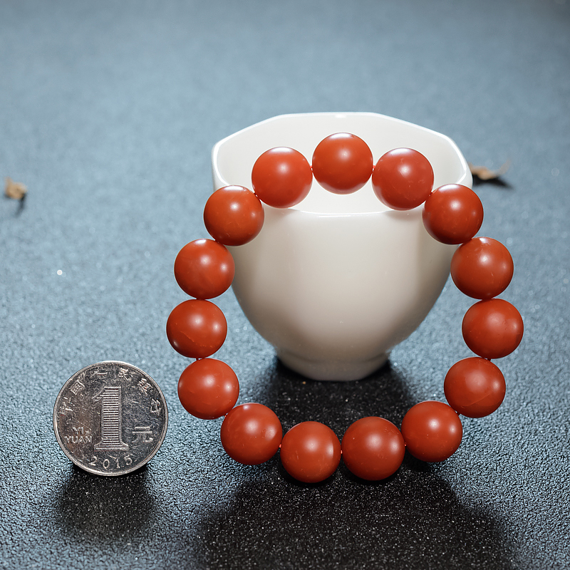 柿子红南红手串-红掌柜