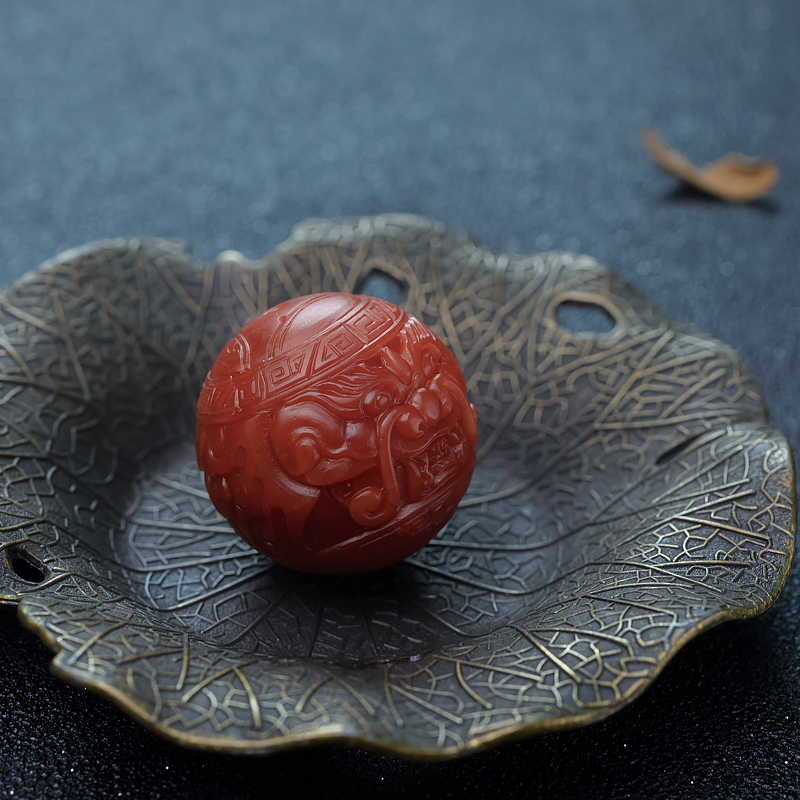 南红龙头珠-红掌柜