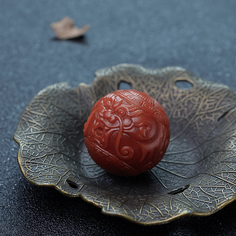 南红龙头珠-红掌柜