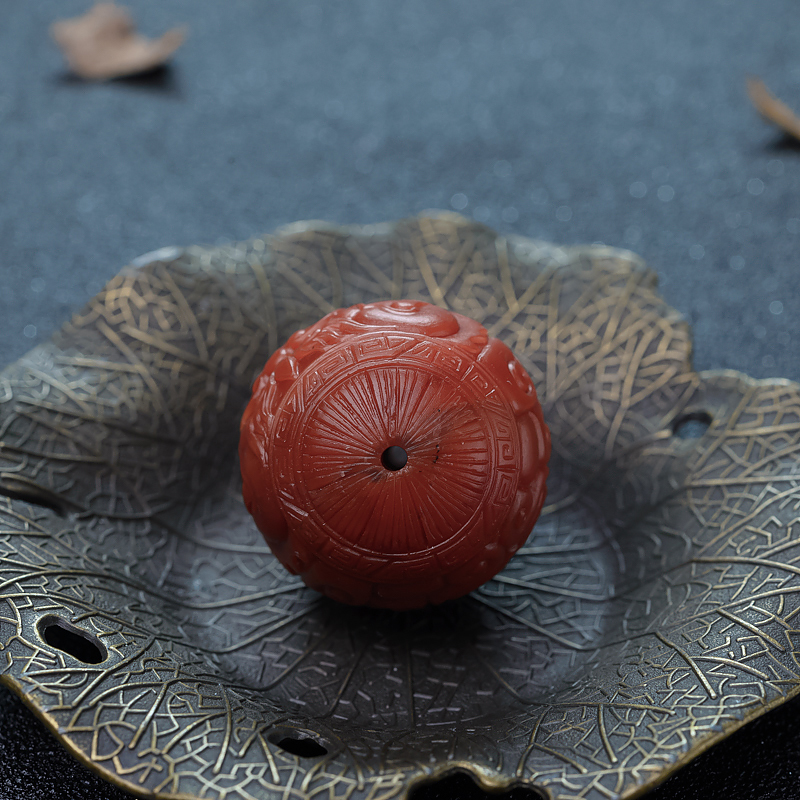 保山南红龙头珠-红掌柜