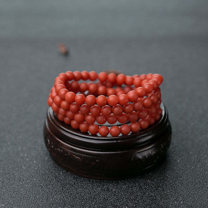 6mm柿子红南红长链-红掌柜