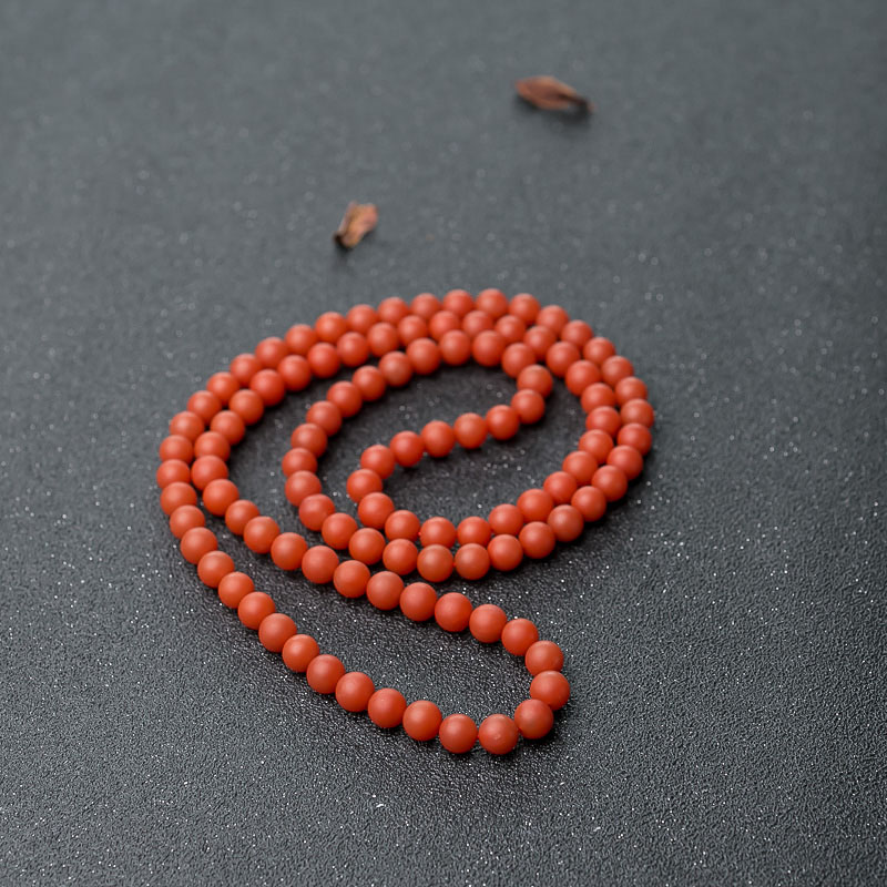 柿子红南红108佛珠-红掌柜