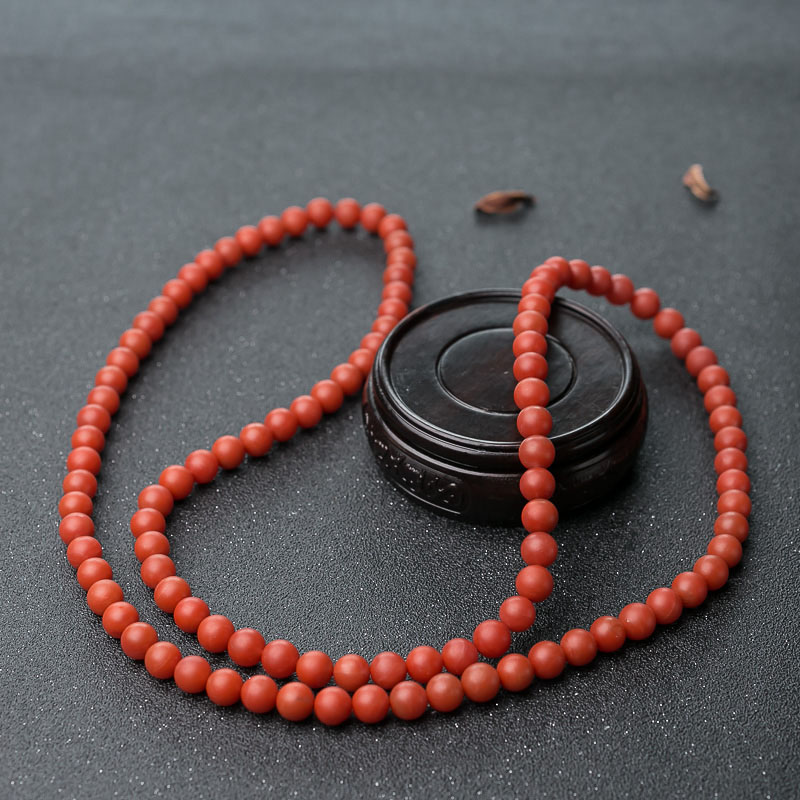 柿子红南红佛珠-红掌柜