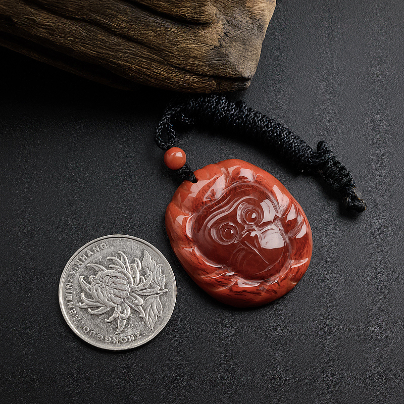 九口料南红吊坠-红掌柜