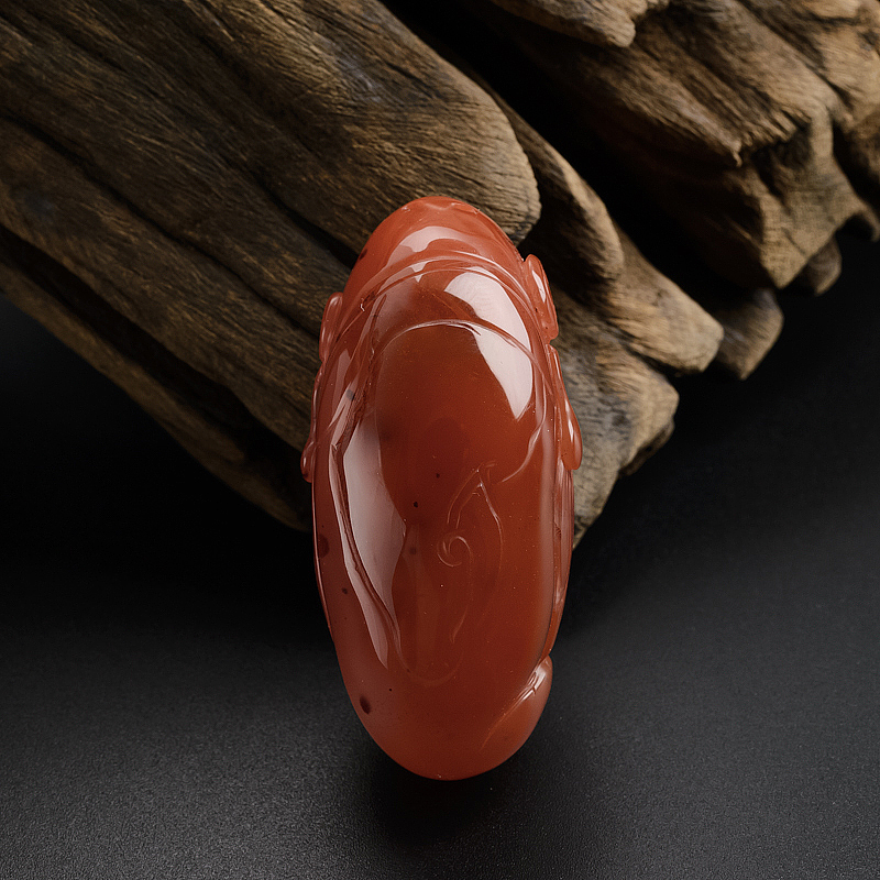 联合料樱桃红南红财神吊坠-红掌柜