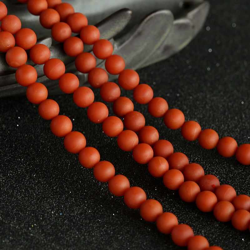 保山柿子红南红108手串-红掌柜