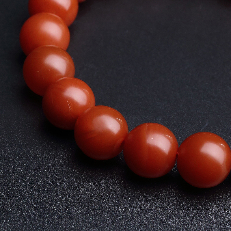 保山柿子红南红手串 - 红掌柜