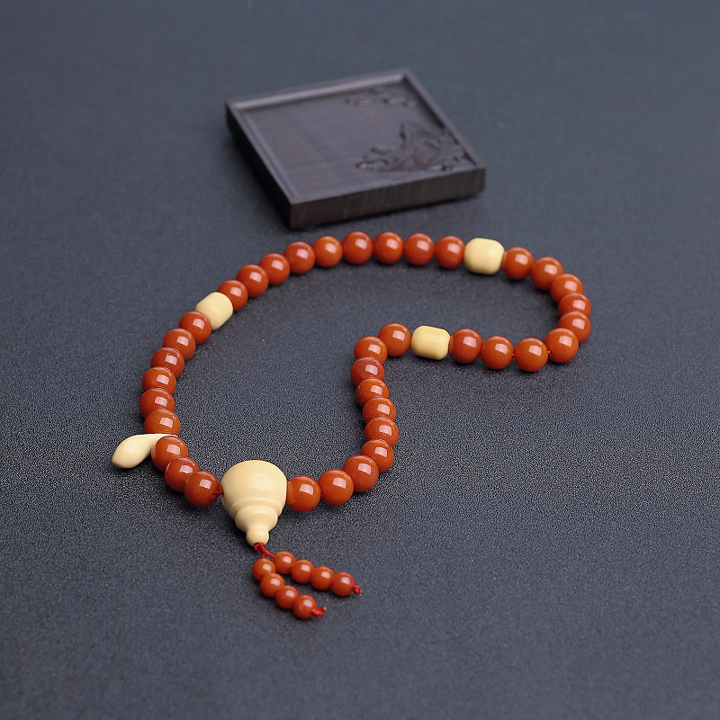 天然保山南红手持 - 红掌柜