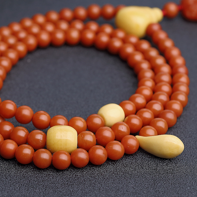 柿子红南红佛珠-红掌柜