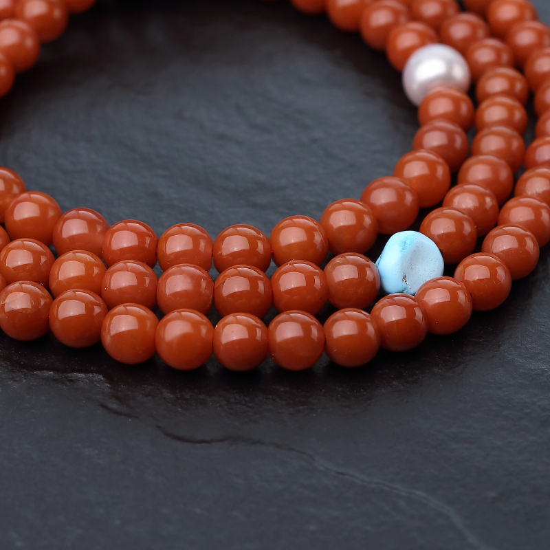 柿子红南红项链-红掌柜