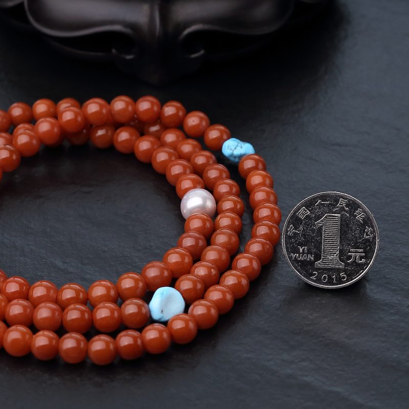 天然南红108佛珠-红掌柜