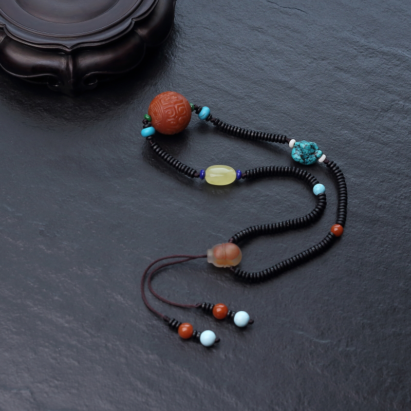 南红回纹珠项链-红掌柜