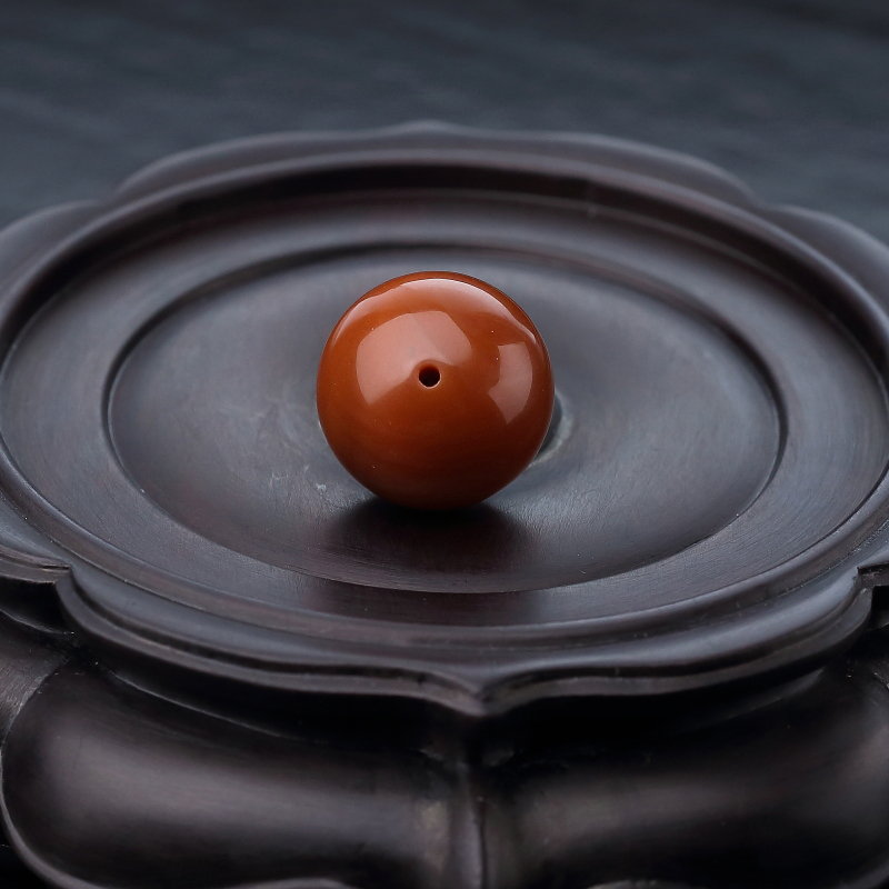 天然南红圆珠-红掌柜