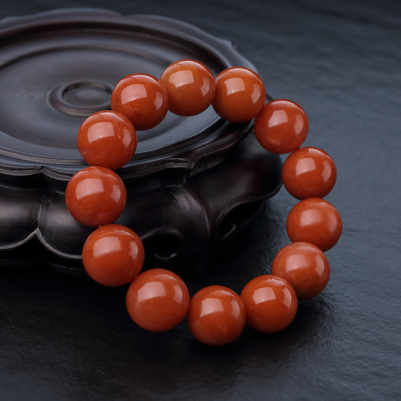 柿子红南红手串-红掌柜