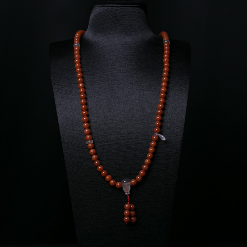 柿子红南红佛珠-红掌柜