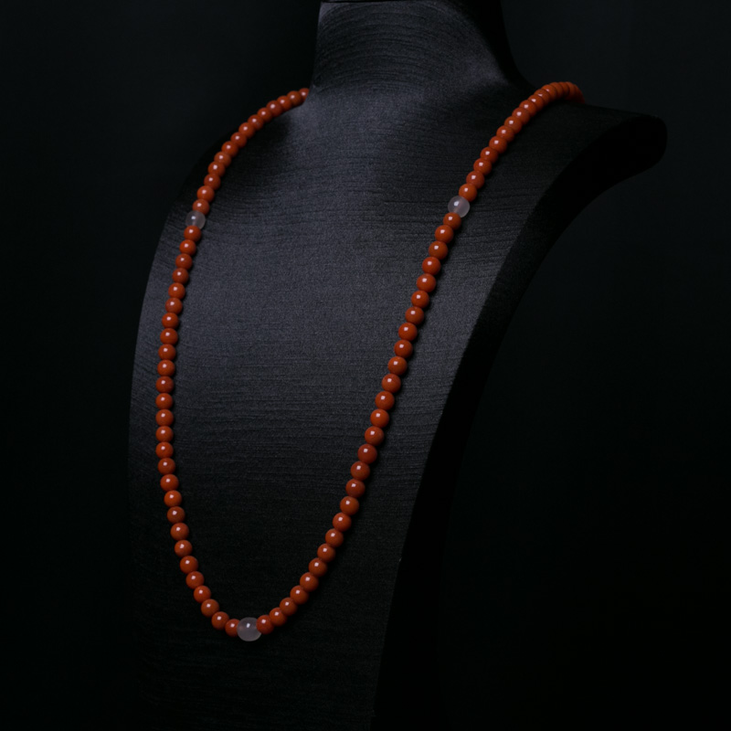 柿子红南红佛珠-红掌柜