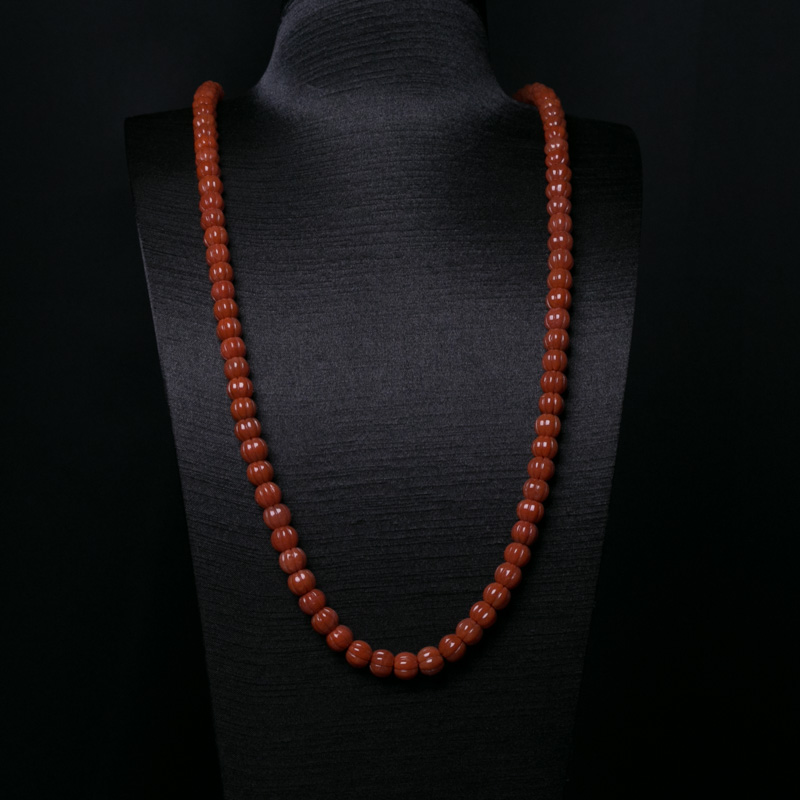 柿子红南红南瓜珠长链-红掌柜