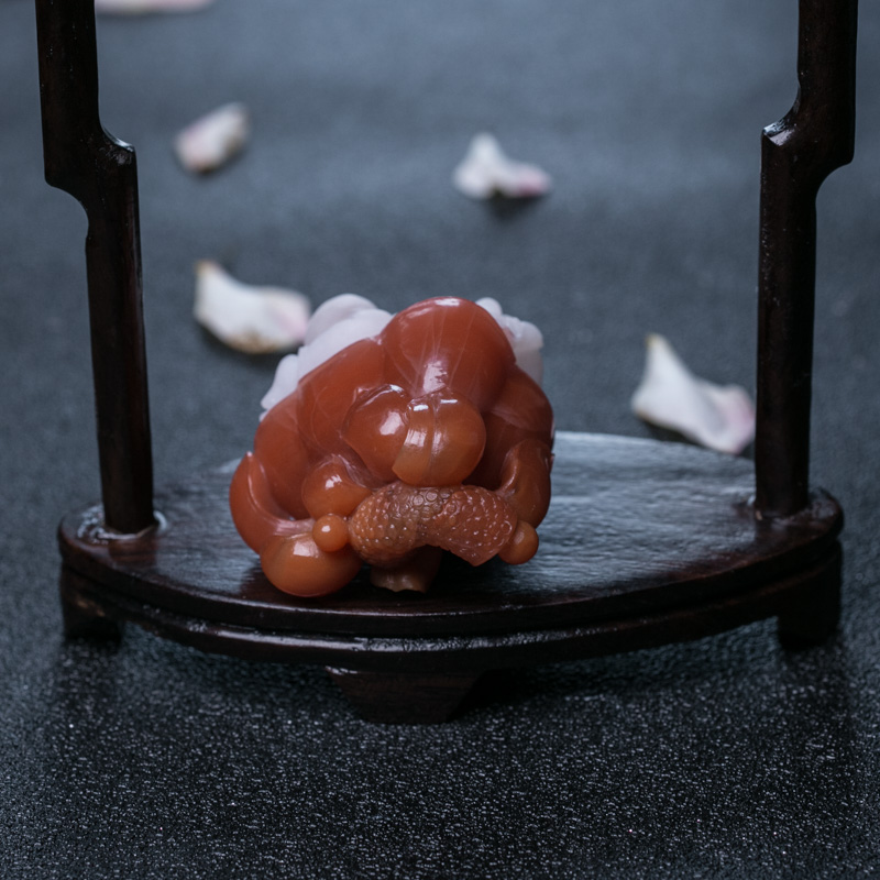 天然南红多子多福吊坠-红掌柜