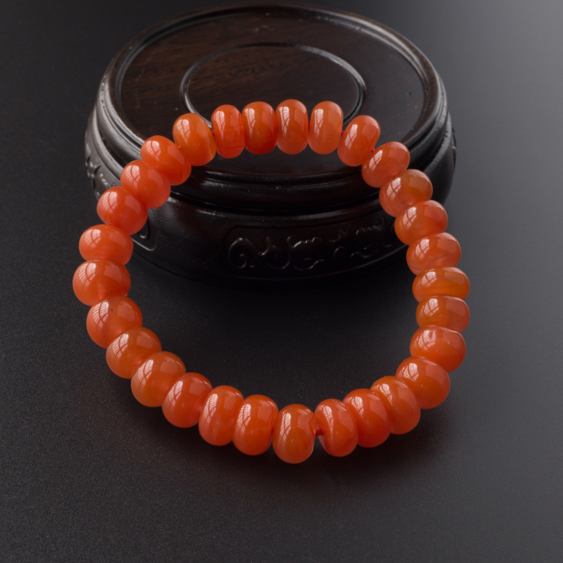 川料天然算盘珠南红手串 - 红掌柜
