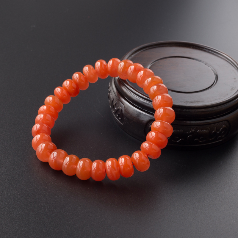天然算盘珠南红手串 - 红掌柜