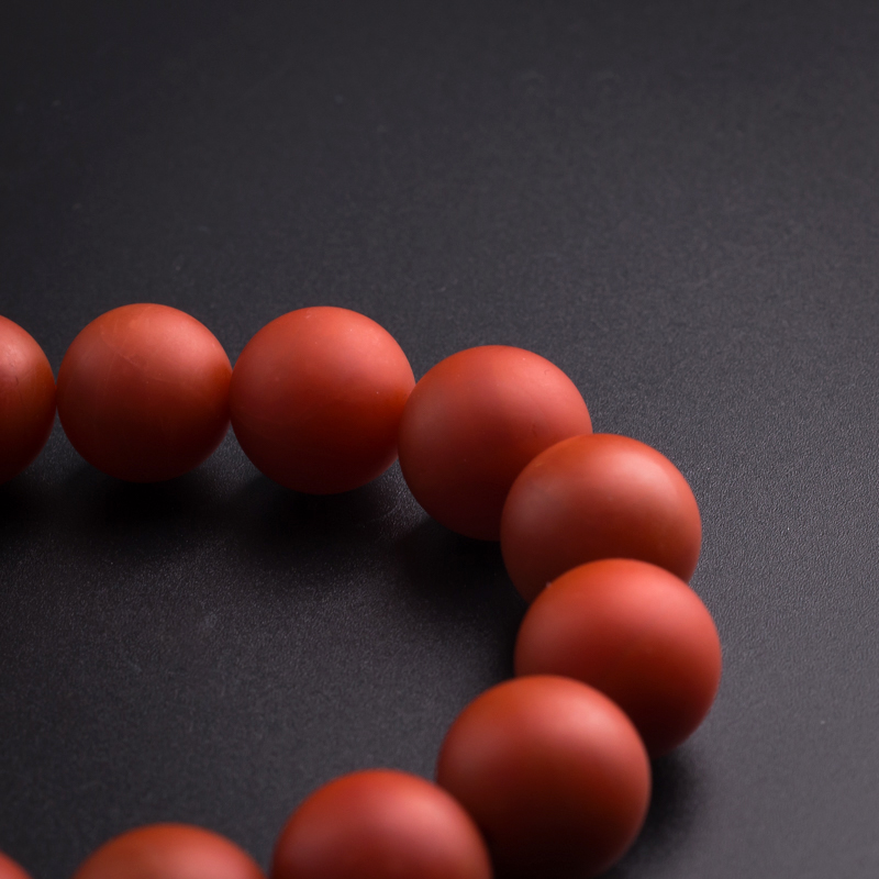 云南保山天然南红手串-红掌柜