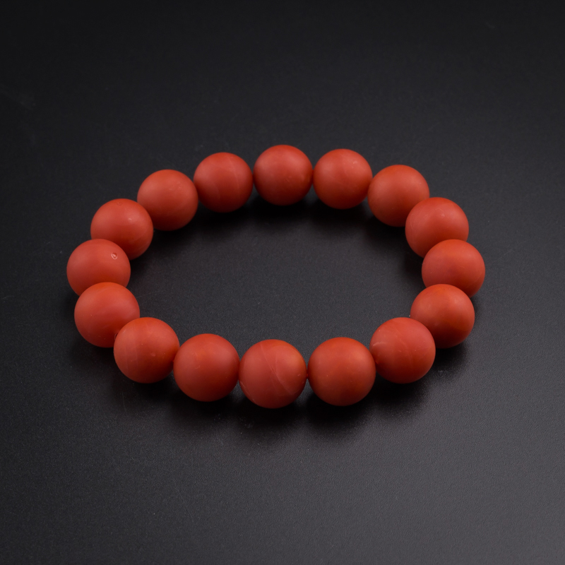 云南保山天然南红手串-红掌柜