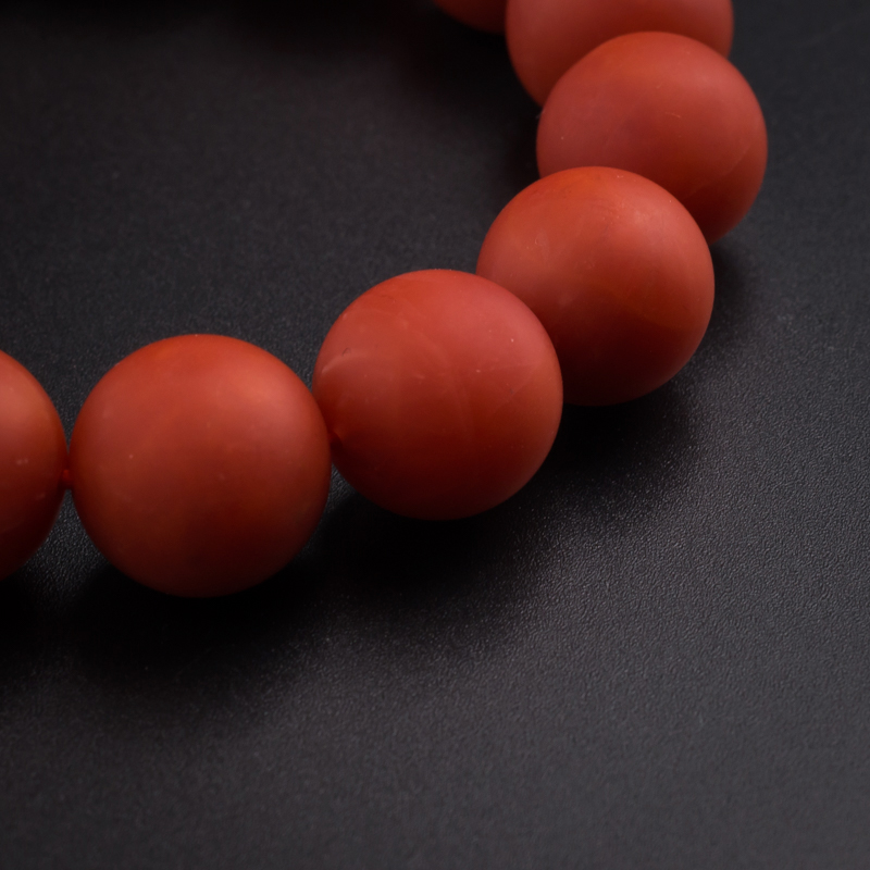 云南保山柿子红南红手串-红掌柜