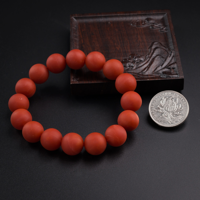 柿子红南红手串-红掌柜