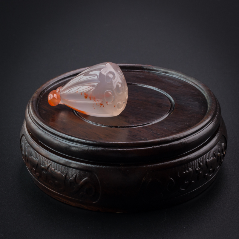 冰飘南红莲蓬吊坠-红掌柜