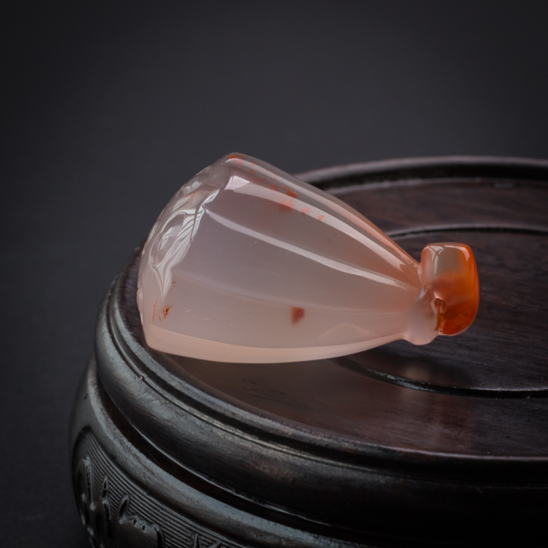 天然南红莲蓬吊坠-红掌柜