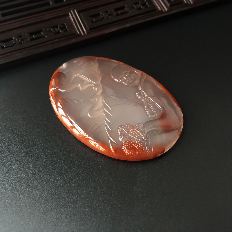 南红禅修吊坠-红掌柜