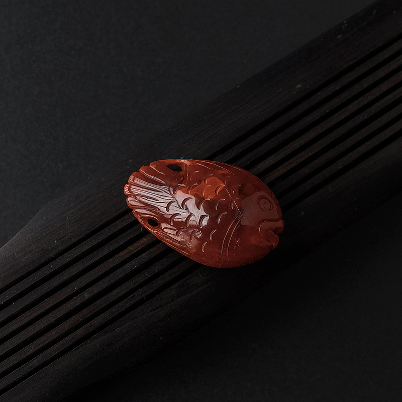 南红鱼吊坠-红掌柜