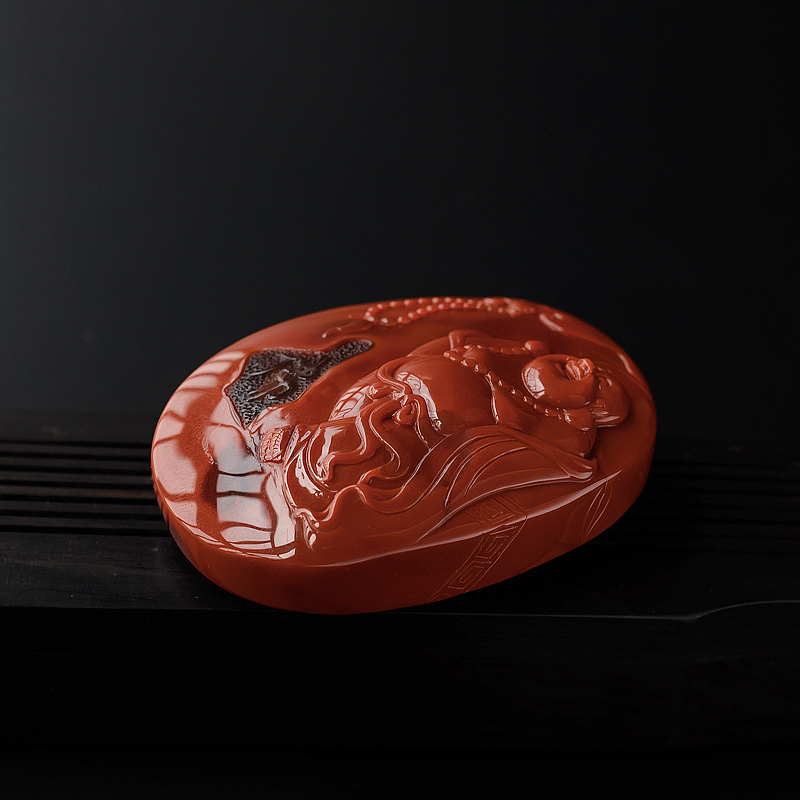 柿子红南红弥勒佛-红掌柜