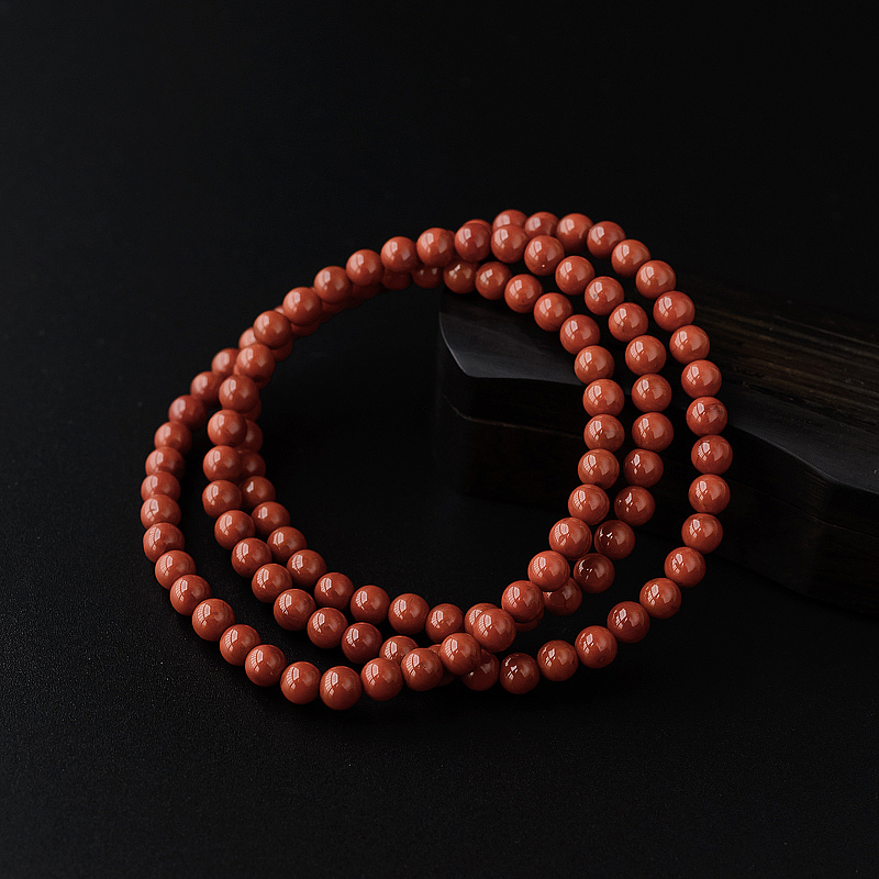川料南红佛珠-红掌柜