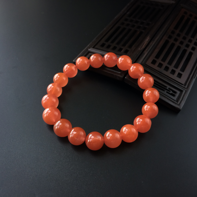 天然南红手串-红掌柜