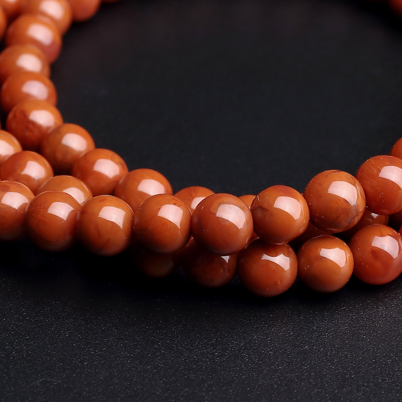 川料南红佛珠-红掌柜