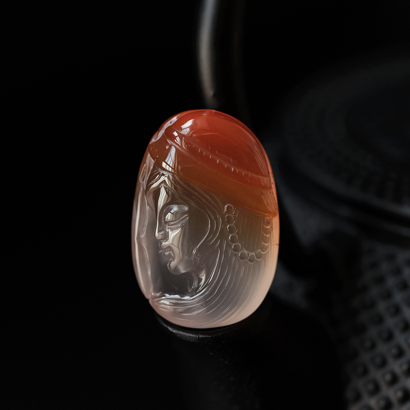 天然南红吊坠-红掌柜