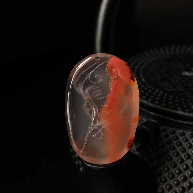 冰飘南红吊坠-红掌柜