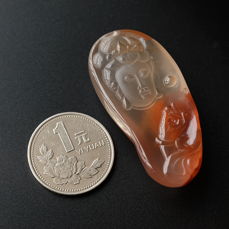 川料冰飘南红吊坠-红掌柜