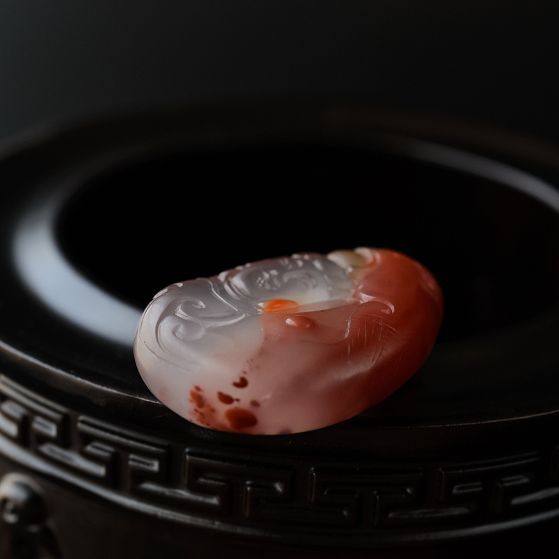 川料天然冰飘南红吊坠-红掌柜