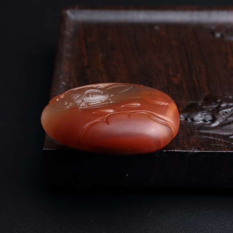 柿子红南红观音吊坠-红掌柜