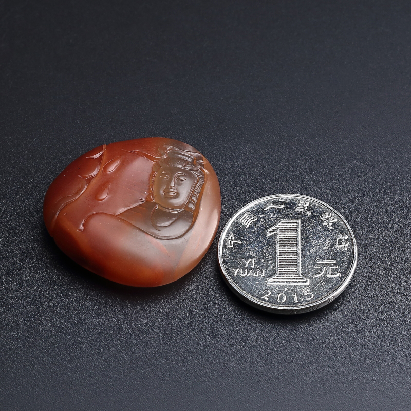 柿子红南红吊坠-红掌柜